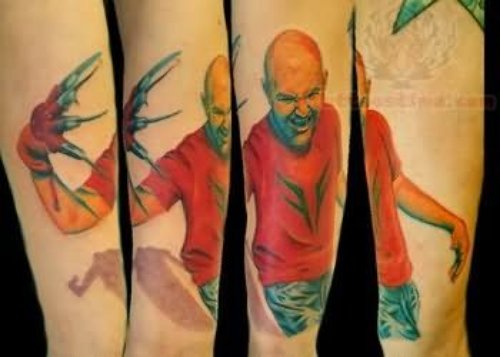 Men With Freddy Krueger Claw Tattoo